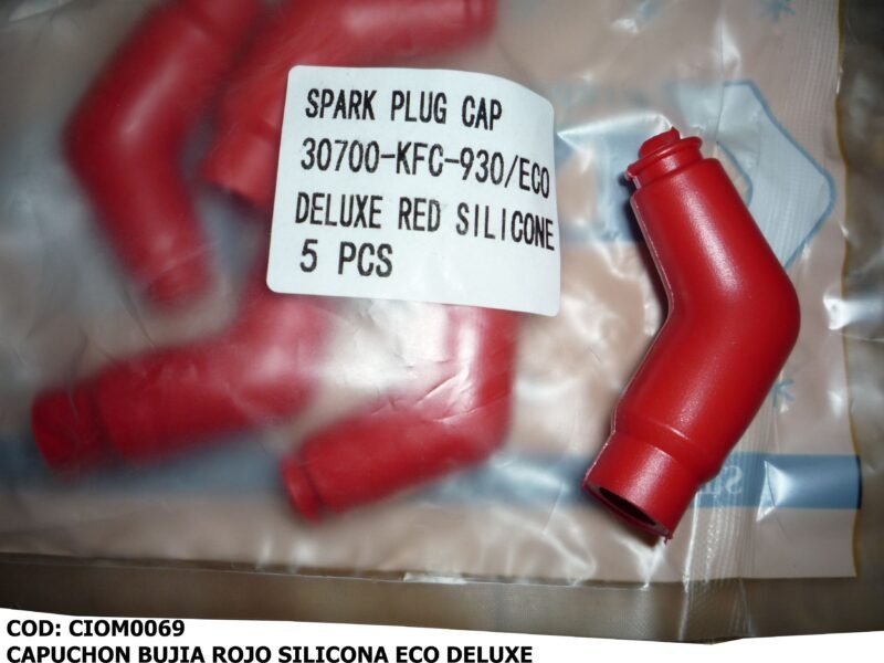 CAPUCHON BUJIA ROJO ECO DELUXE (TODOS LOS MODELOS) SILICONA ALTA TEMPERATURA