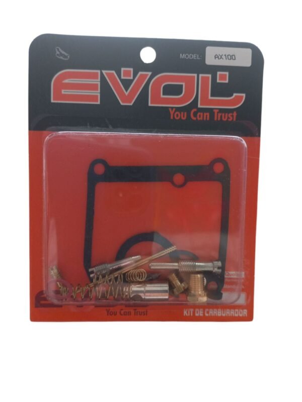 KIT CARBURADOR AX100 (EMPAQUES/AGUJAS/PUNZON/RESORTES)